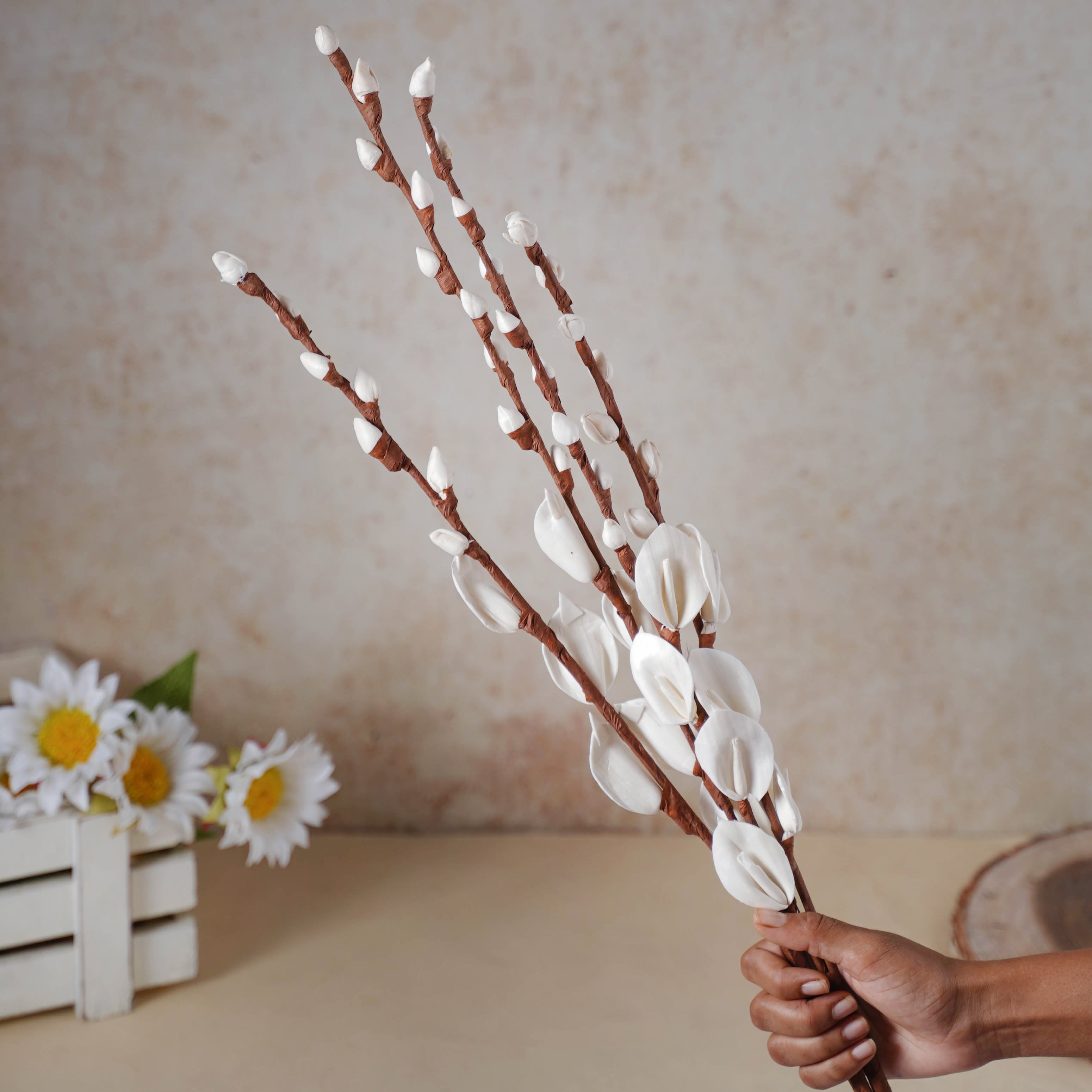 Palm Bloom Flower Stick-Dried Palm Pine Sticks