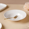Serena Lily White Ceramic Pasta Plate - Serving plate, pasta plate, lunch plate, deep plate | Plates for dining table & home decor