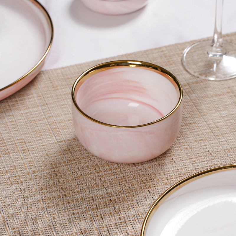 Pink Marble 26 Piece Dinnerware For 6