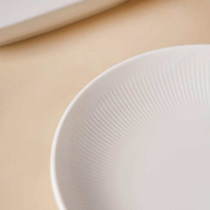 Serena Pearly White Snack Plate 8 Inch - Serving plate, snack plate, dessert plate | Plates for dining & home decor