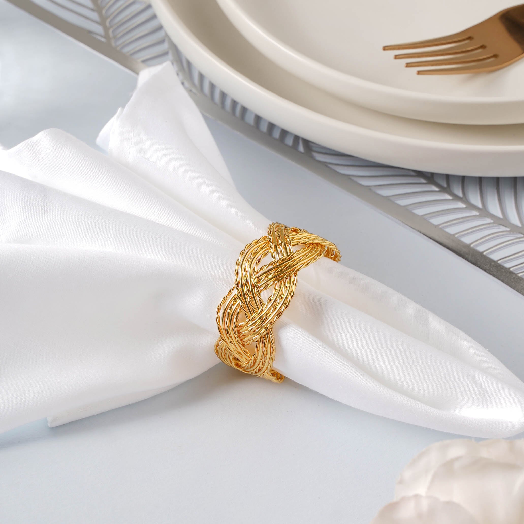 Antique gold 2024 napkin rings