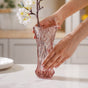 Pink Cut Glass Vase - Flower vase for home decor, office and gifting | Home decoration items