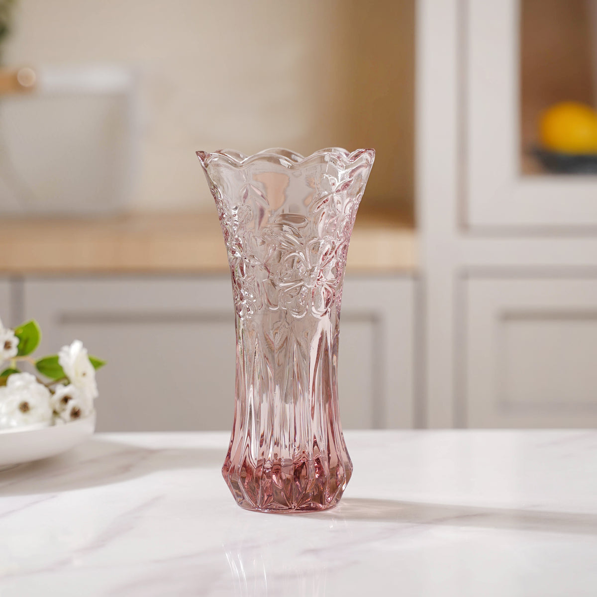 Pink Glass Flower Vase