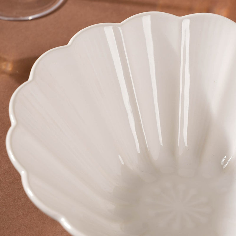 Ocean Ramen Bowl White Large 1L - Soup bowl, ceramic bowl, ramen bowl, serving bowls, salad bowls, noodle bowl | Bowls for dining table & home decor