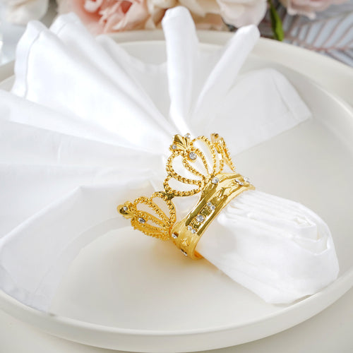 Gold Serviette Crown Ring