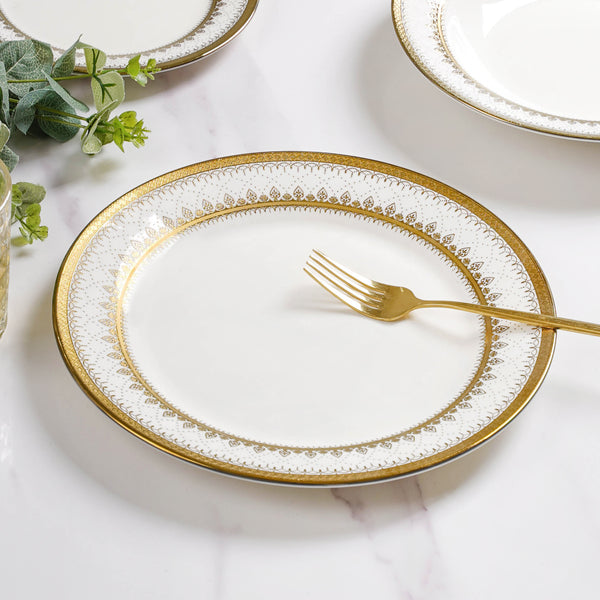 Aurelea Festive Dinner Plate - Serving plate, lunch plate, ceramic dinner plates| Plates for dining table & home decor