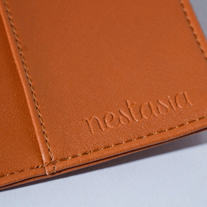 Honey Bee Two Fold Passport Cover Brown