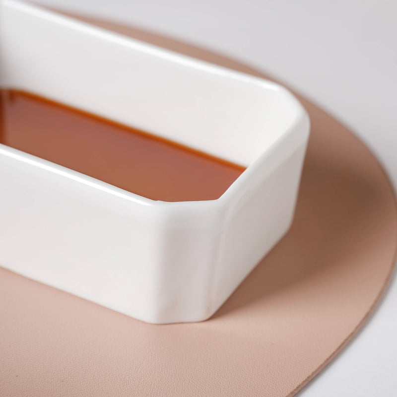 Serena Snowy White Rectangle Dip Bowl - Bowl, ceramic bowl, dip bowls, chutney bowl, dip bowls ceramic | Bowls for dining table & home decor 