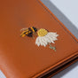 Honey Bee Two Fold Passport Cover Brown