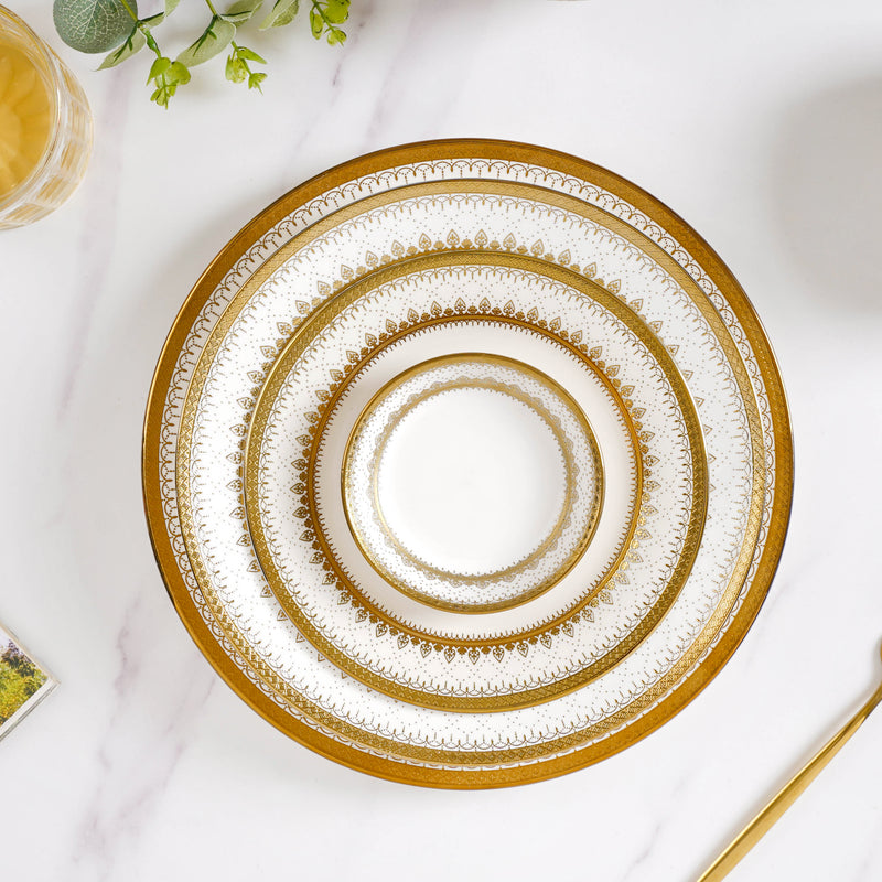 Aurelea Festive Pasta Plate - Serving plate, pasta plate, lunch plate, deep plate | Plates for dining table & home decor