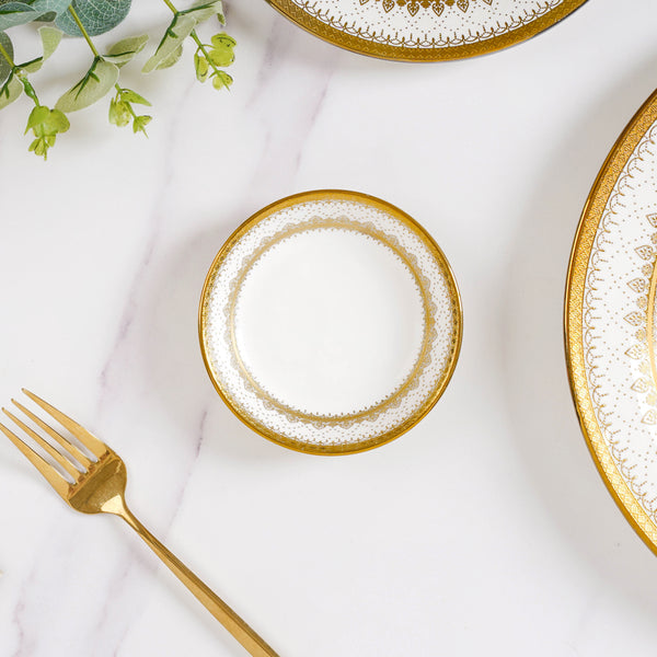 Aurelea Festive Dessert Plate - Serving plate, small plate, snacks plates | Plates for dining table & home decor