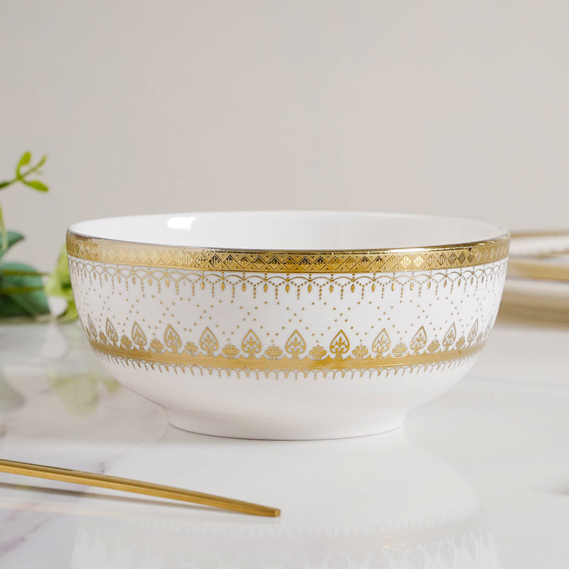 Aurelea Festive Soup Bowl - Bowl, soup bowl, ceramic bowl, snack bowls, curry bowl, popcorn bowls | Bowls for dining table & home decor