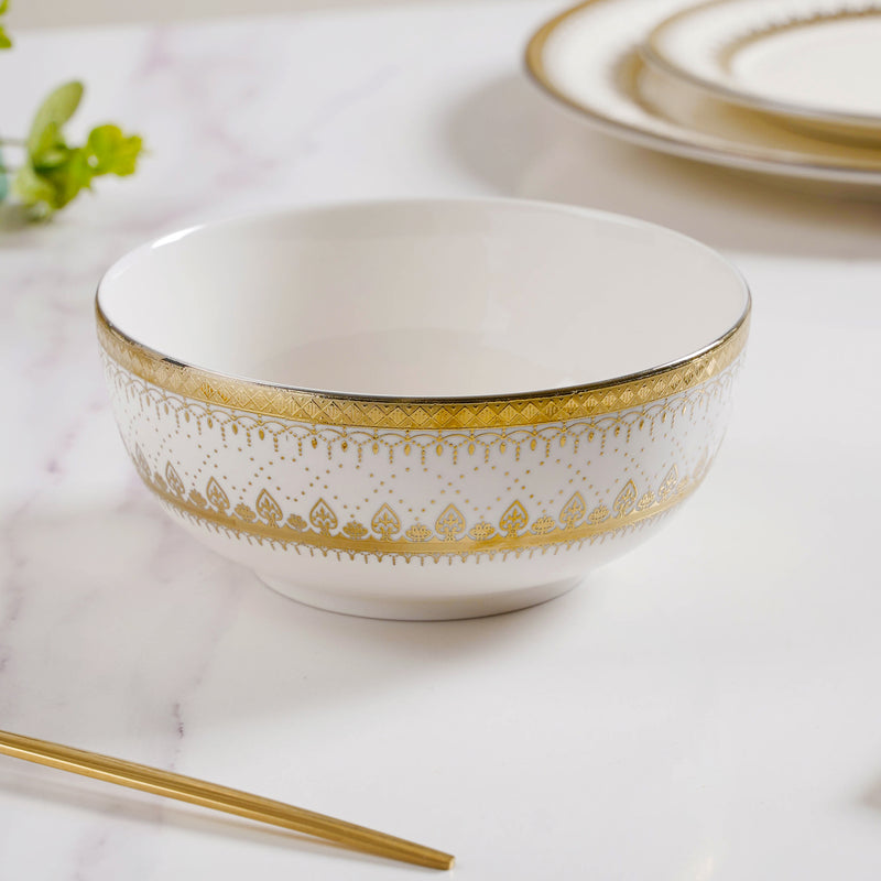 Aurelea Festive Soup Bowl - Bowl, soup bowl, ceramic bowl, snack bowls, curry bowl, popcorn bowls | Bowls for dining table & home decor