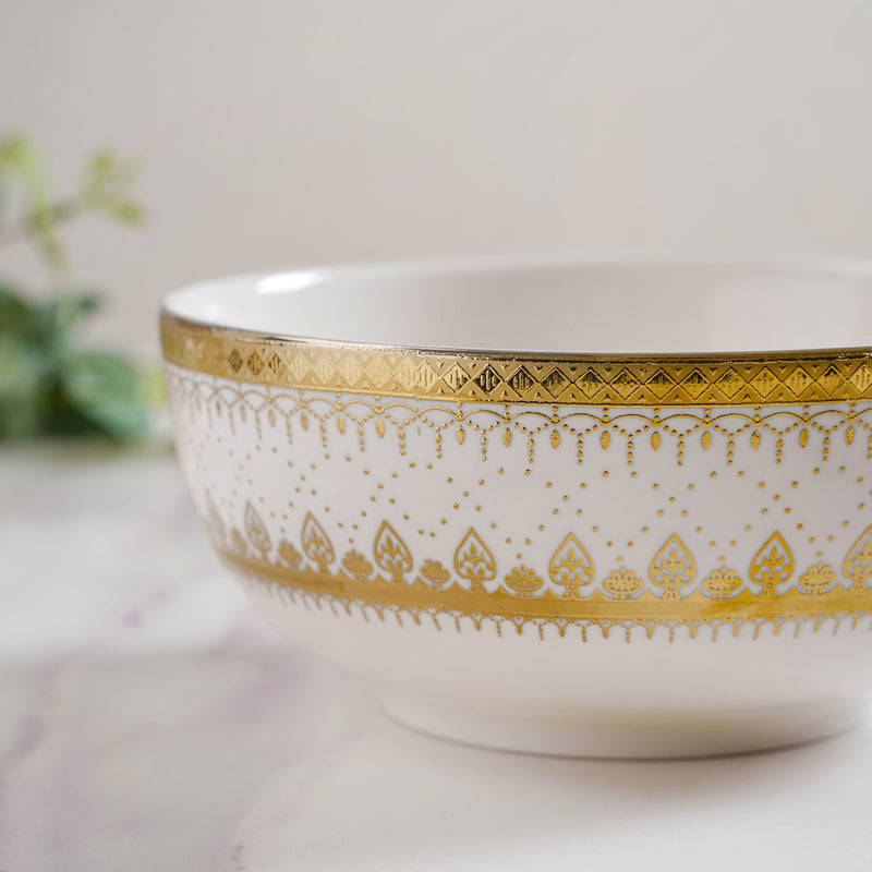 Aurelea Festive Soup Bowl - Bowl, soup bowl, ceramic bowl, snack bowls, curry bowl, popcorn bowls | Bowls for dining table & home decor
