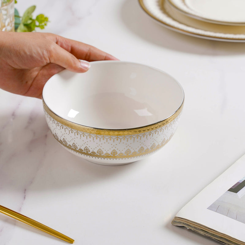 Aurelea Festive Soup Bowl - Bowl, soup bowl, ceramic bowl, snack bowls, curry bowl, popcorn bowls | Bowls for dining table & home decor