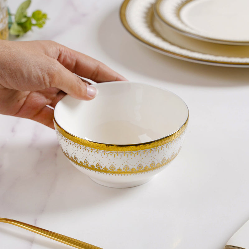 Aurelea Festive Side Bowl 300 ml - Bowl, soup bowl, ceramic bowl, snack bowls, curry bowl, popcorn bowls | Bowls for dining table & home decor