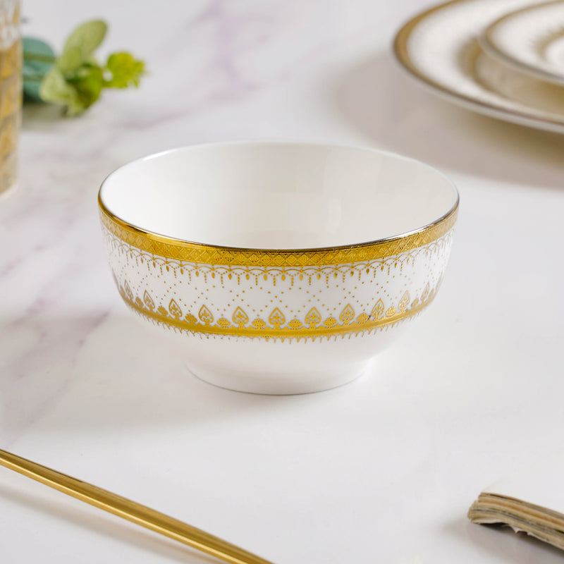 Aurelea Festive Side Bowl 300 ml - Bowl, soup bowl, ceramic bowl, snack bowls, curry bowl, popcorn bowls | Bowls for dining table & home decor