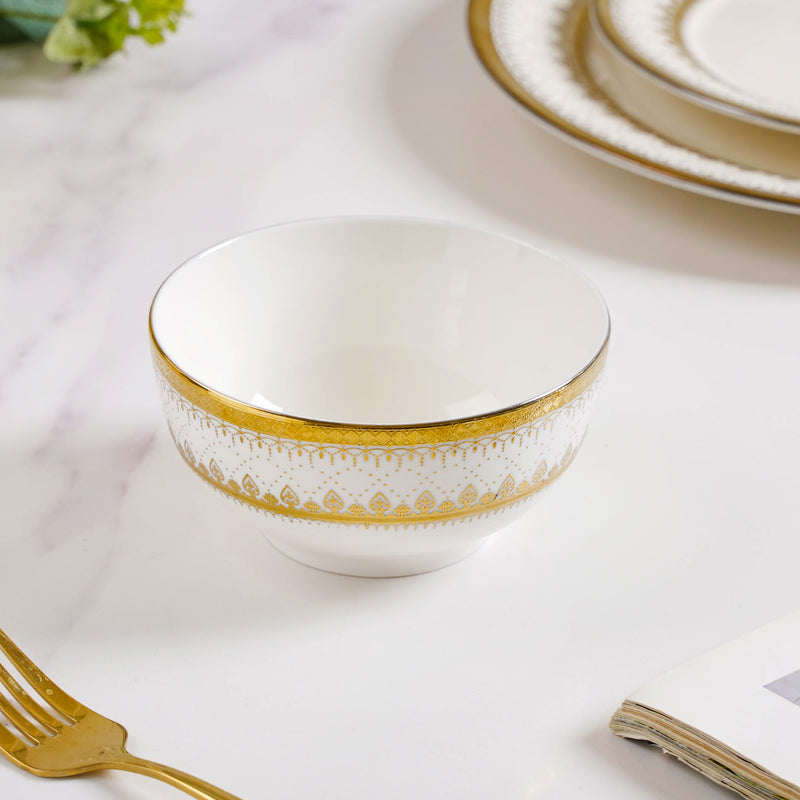 Aurelea Festive Side Bowl 300 ml - Bowl, soup bowl, ceramic bowl, snack bowls, curry bowl, popcorn bowls | Bowls for dining table & home decor