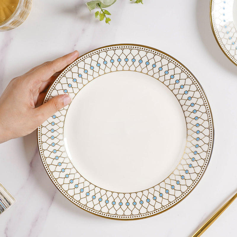 Aurelea Ceramic Dinner Plate - Serving plate, snack plate, ceramic dinner plates| Plates for dining table & home decor