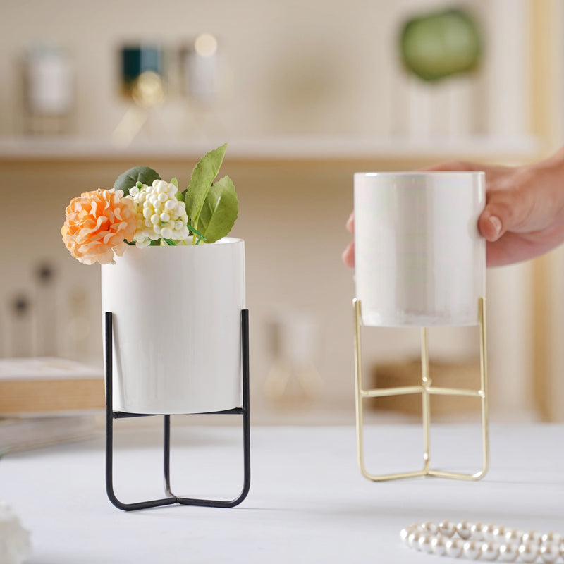 Indoor Porcelain Planters Large - Plant pot and plant stands | Room decor items