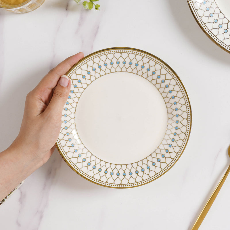 Aurelea Ceramic Snack Plate - Serving plate, snack plate, dessert plate | Plates for dining & home decor