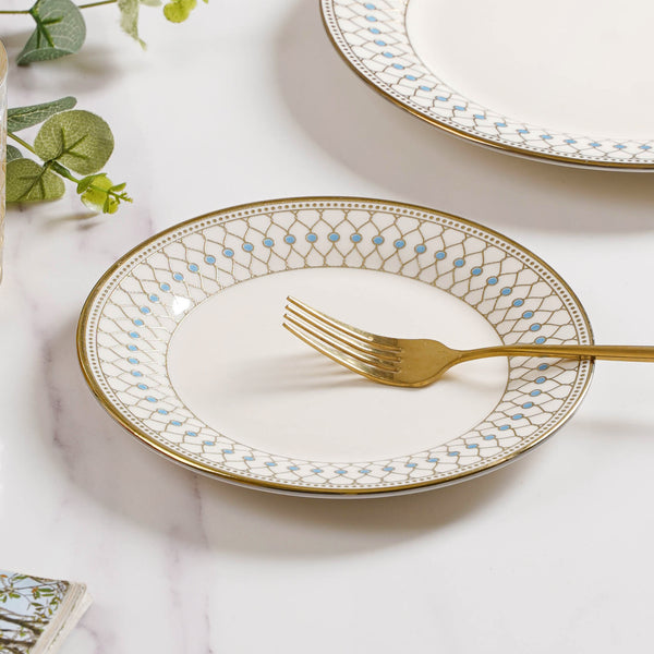 Aurelea Ceramic Snack Plate - Serving plate, snack plate, dessert plate | Plates for dining & home decor
