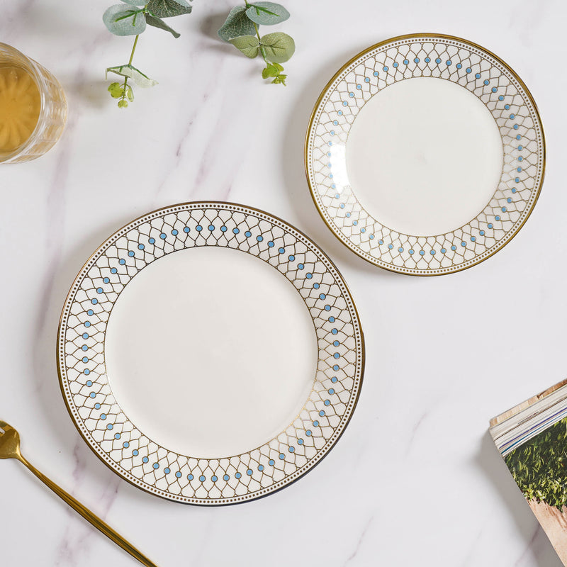 Aurelea Ceramic Snack Plate - Serving plate, snack plate, dessert plate | Plates for dining & home decor