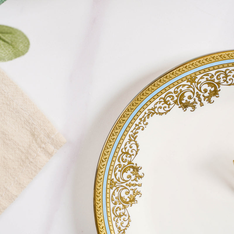 Aurelea Floral Salad Plate - Serving plate, snack plate, dessert plate | Plates for dining & home decor