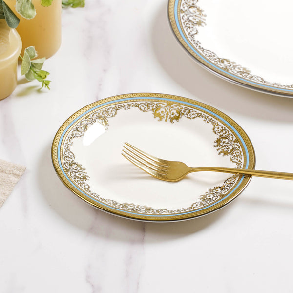 Aurelea Floral Salad Plate - Serving plate, snack plate, dessert plate | Plates for dining & home decor