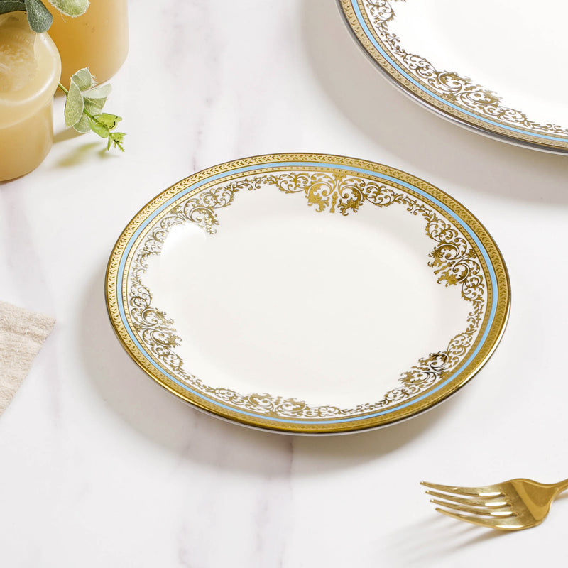 Aurelea Floral Salad Plate - Serving plate, snack plate, dessert plate | Plates for dining & home decor