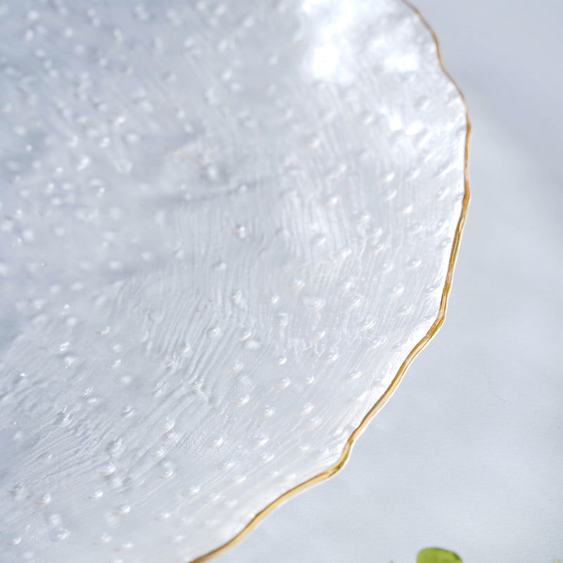 Glass Plate and Bowl Set of 3