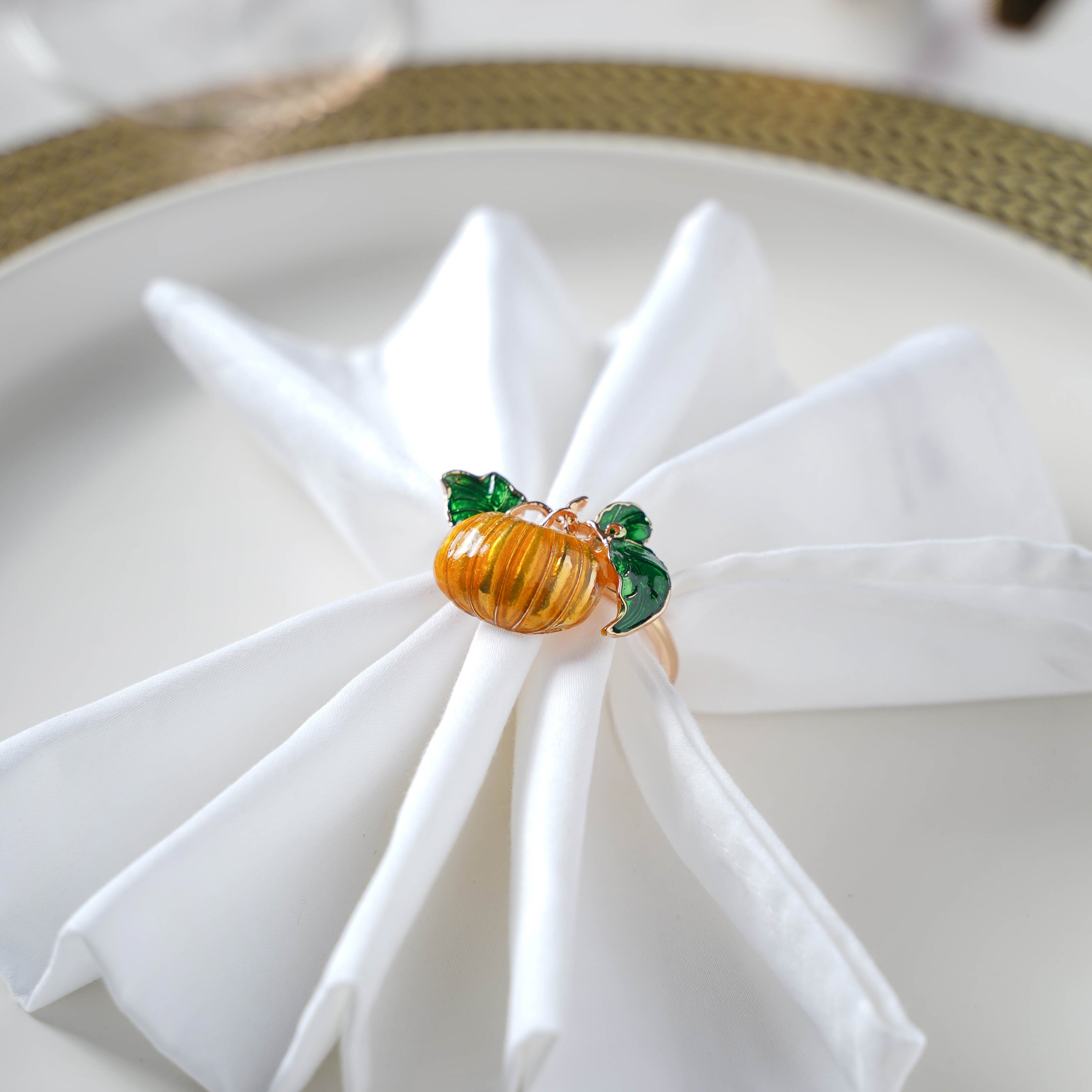 Pumpkin on sale napkin ring