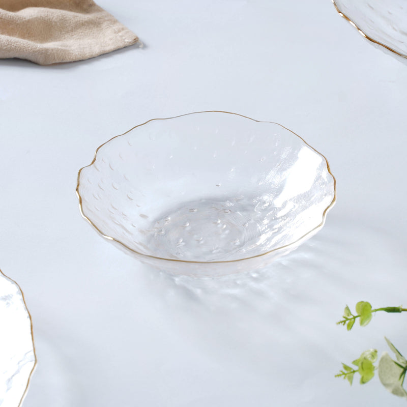 Glass Plate and Bowl Set of 3
