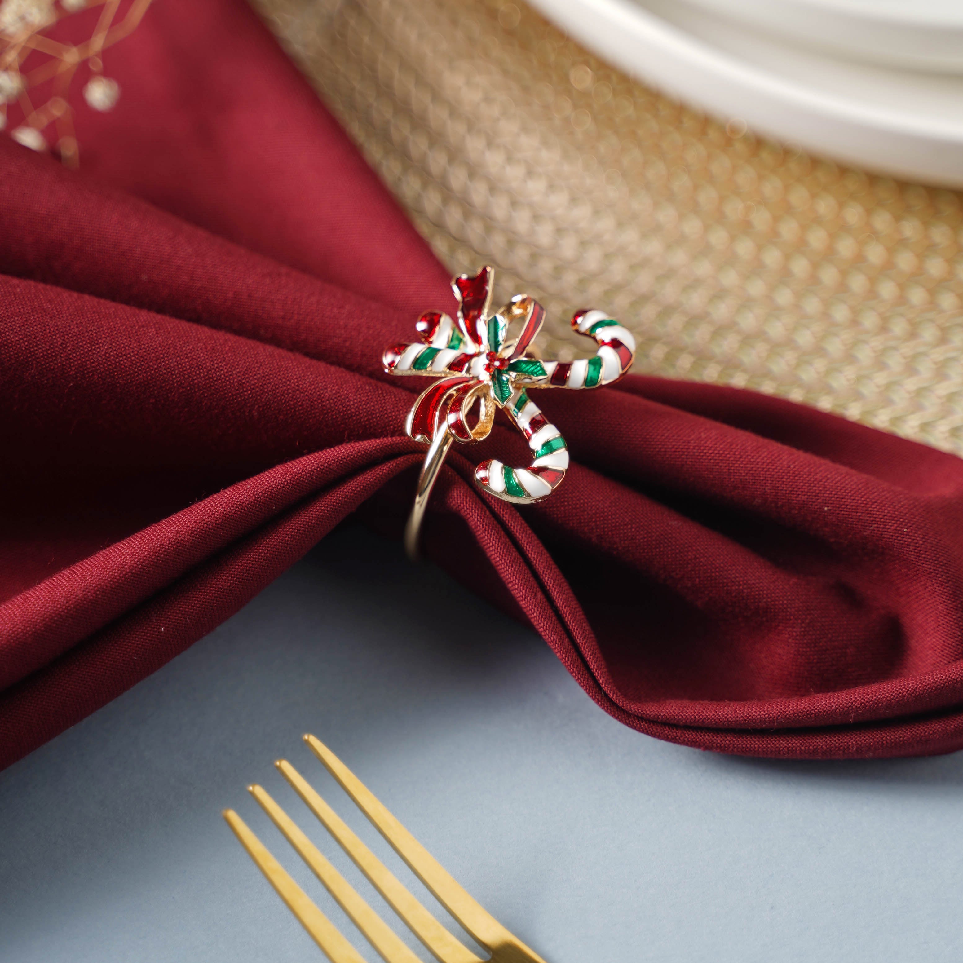 Candy cane sales napkin rings