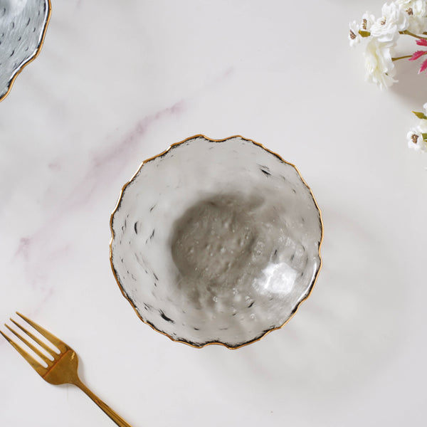 Glass Grey Dish Set of 3
