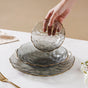 Glass Grey Dish Set of 3