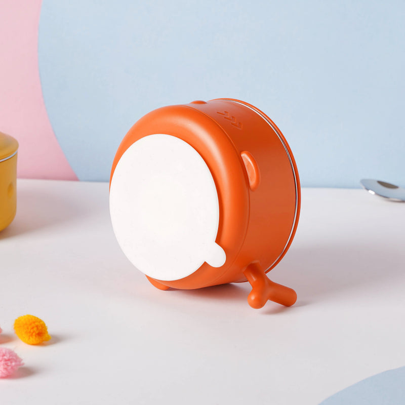 Whale Double Walled Anti-Slip Feeding Bowl Orange 400 ml - Kids Lunch Box
