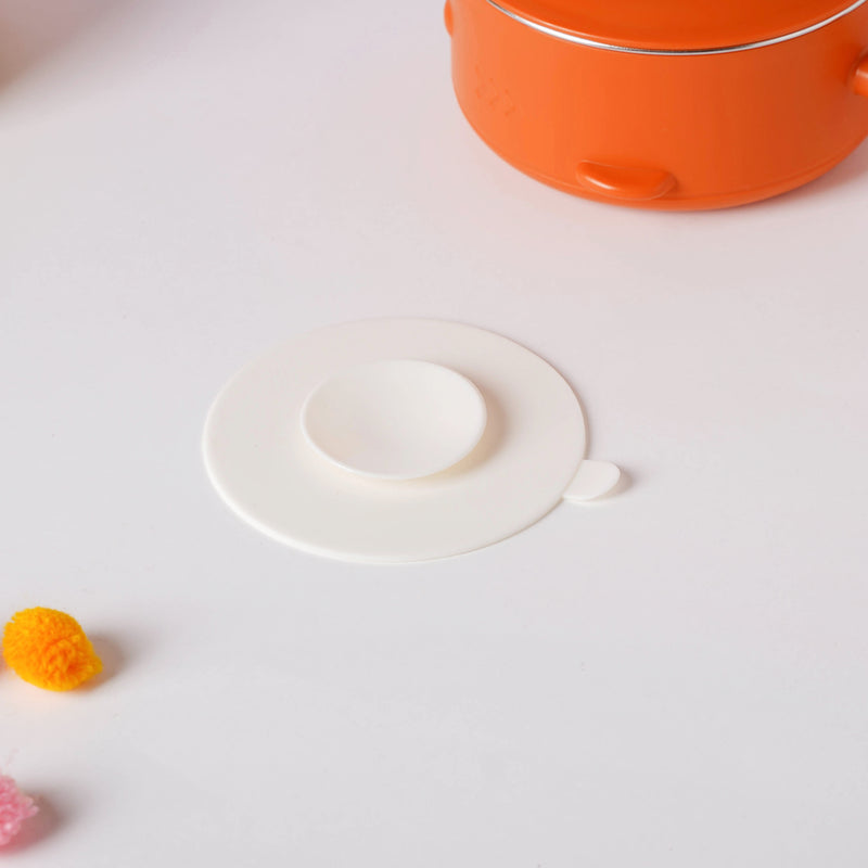 Whale Double Walled Anti-Slip Feeding Bowl Orange 400 ml - Kids Lunch Box
