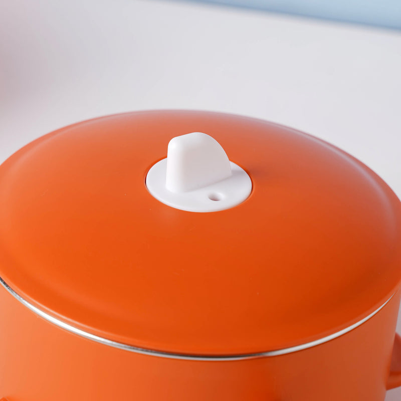 Whale Double Walled Anti-Slip Feeding Bowl Orange 400 ml - Kids Lunch Box