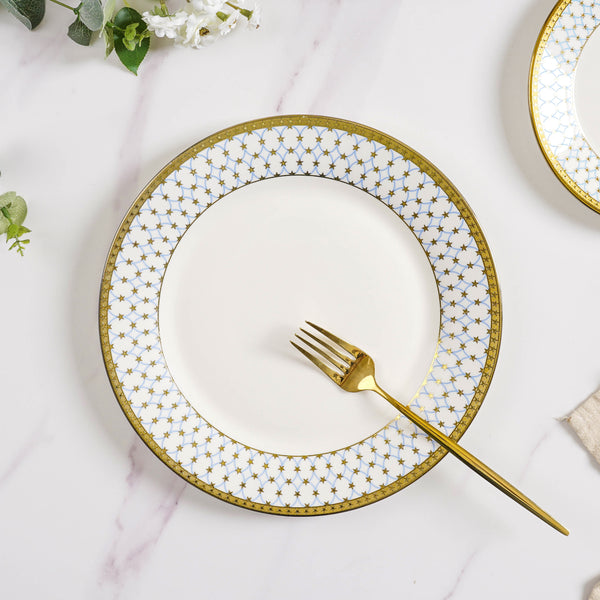 Aurelea Glam Dinner Plate - Serving plate, lunch plate, ceramic dinner plates| Plates for dining table & home decor