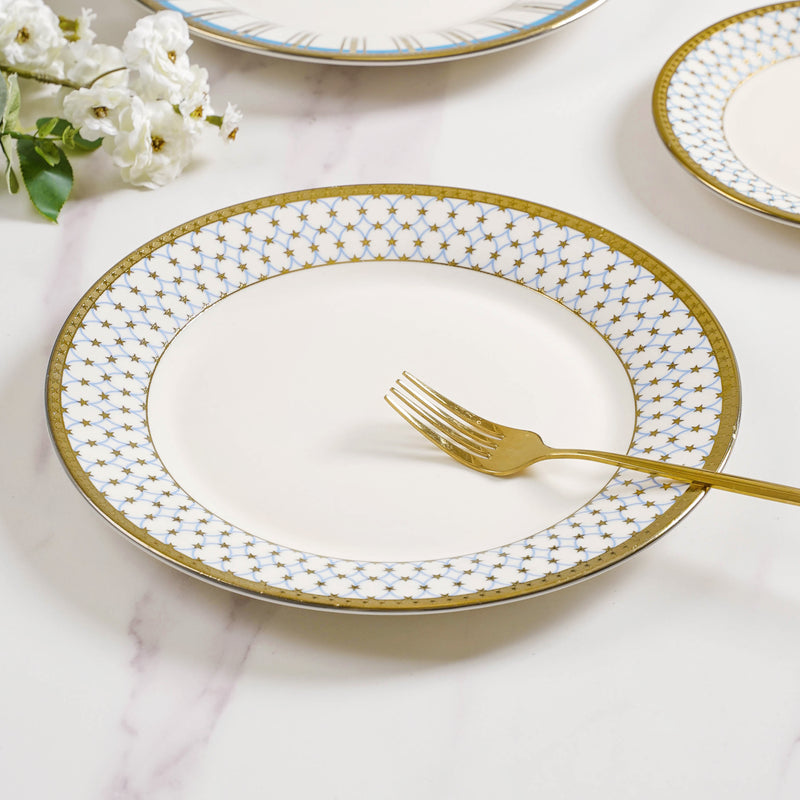 Aurelea Glam Dinner Plate - Serving plate, lunch plate, ceramic dinner plates| Plates for dining table & home decor