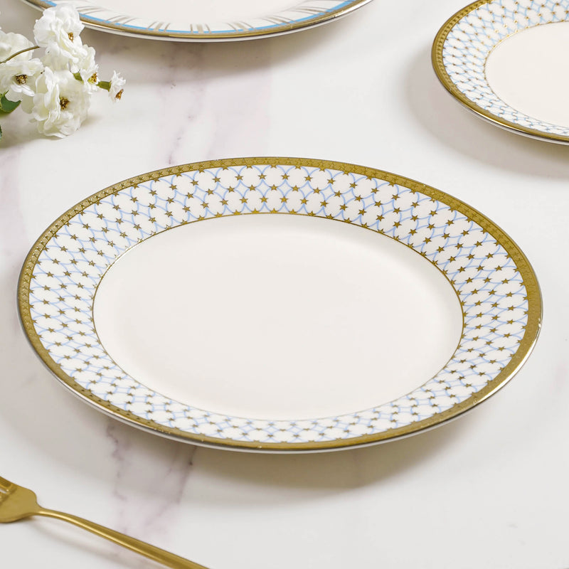 Aurelea Glam Dinner Plate - Serving plate, lunch plate, ceramic dinner plates| Plates for dining table & home decor
