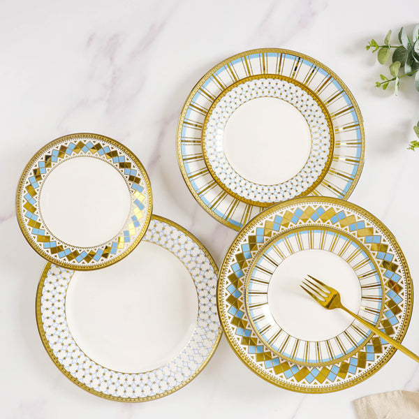 Aurelea Glam Dinner Plate - Serving plate, lunch plate, ceramic dinner plates| Plates for dining table & home decor