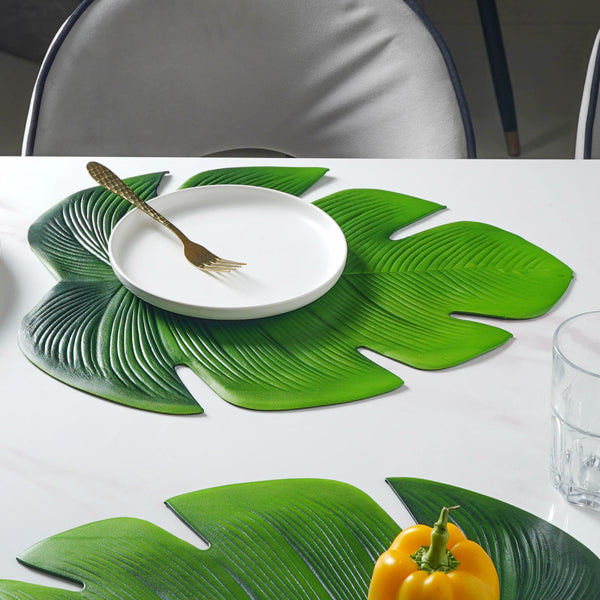 Vinyl Leaf Placemat Set of 2 | Nestasia