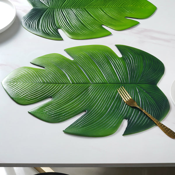 Vinyl Leaf Placemat Set of 2