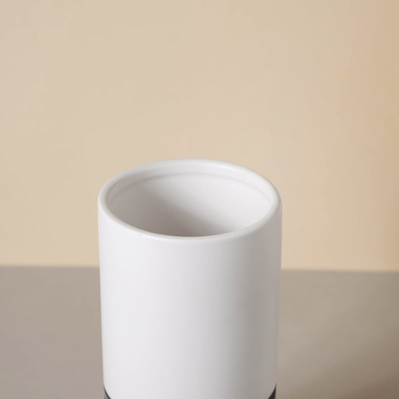 White Ethnic Vase - Flower vase for home decor, office and gifting | Home decoration items