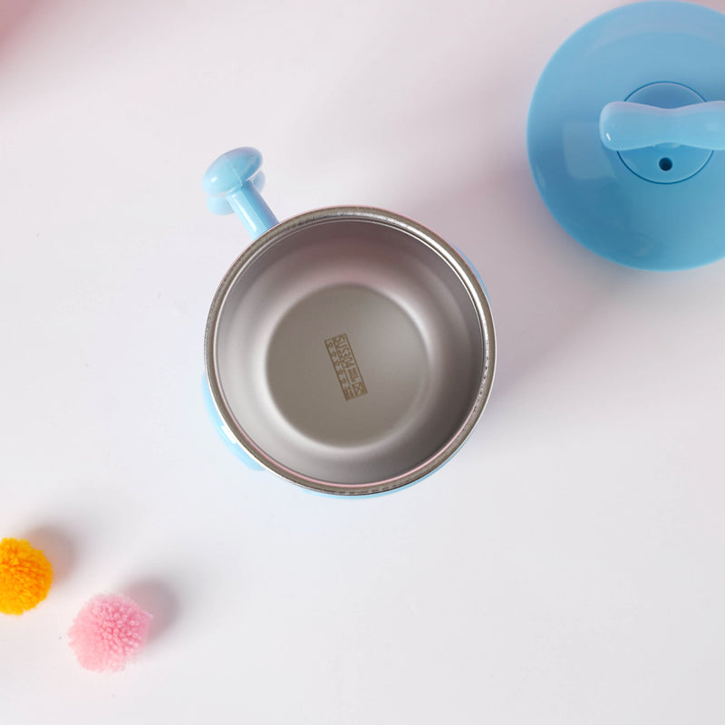Cartoon Double Wall Stainless Steel Baby Bowl Blue 200 ml - Kids Lunch Box