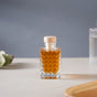 Square Textured Cork Glass Bottle - Water bottle, juice bottle, glass bottle | Bottle for Travelling & Dining Table