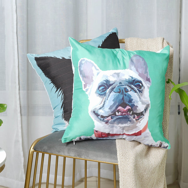 Dog Themed Cushion Cover Set of 2