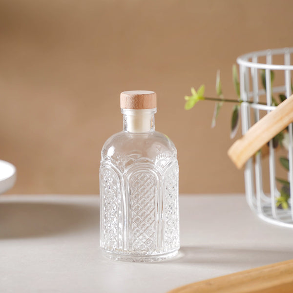 Medium Glass Decanter with Cork - Water bottle, juice bottle, mini bottle | Bottle for Travelling & Dining Table